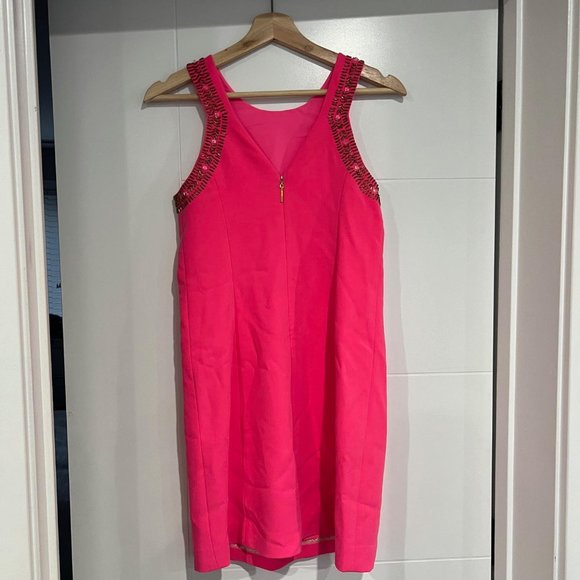 Lilly Pulitzer Largo Cut-In Beaded Shift Dress - Size 0 - Picture 2 of 5